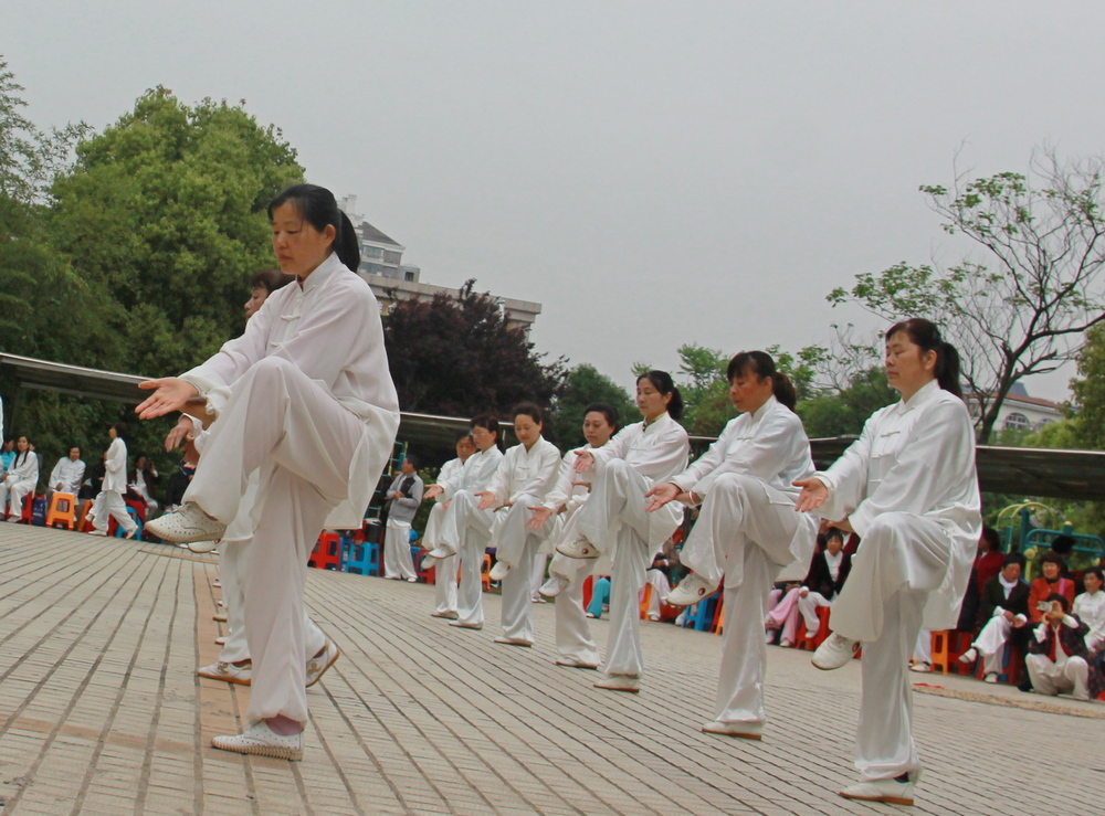 太極拳四班 展示了古老的《武當十三式》太極拳一班表演了《八法五步